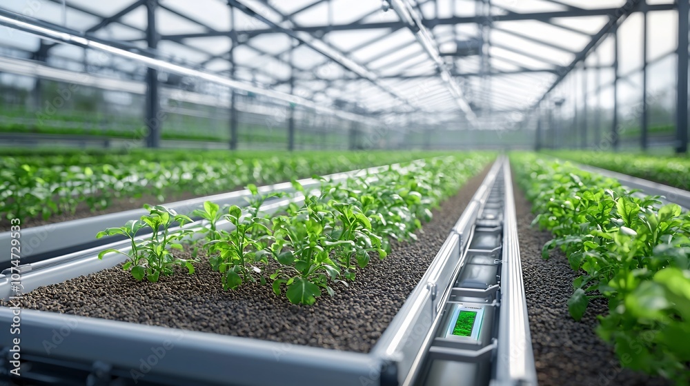Advanced automated irrigation system with sensors to precisely monitor and manage soil nutrients and water levels Advanced automated irrigation system with sensors to precisely monitor and manage soil nutrients and water levels