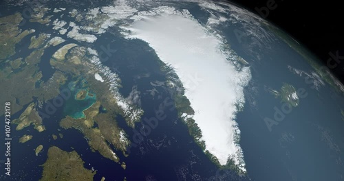Greenland in planet earth from space