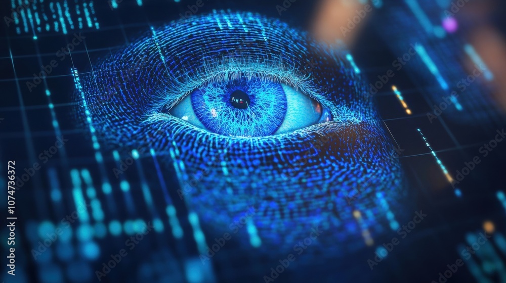 A close-up of a human eye with a digital neural network overlay, symbolizing artificial intelligence, advanced technology, and human-computer interaction.
A close-up of a human eye with a digital neural network overlay, symbolizing artificial intelligence, advanced technology, and human-computer interaction.