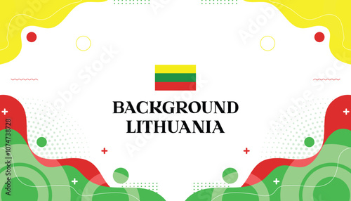 Background mephis lithuania abstrack wave color flag lithuania  photo