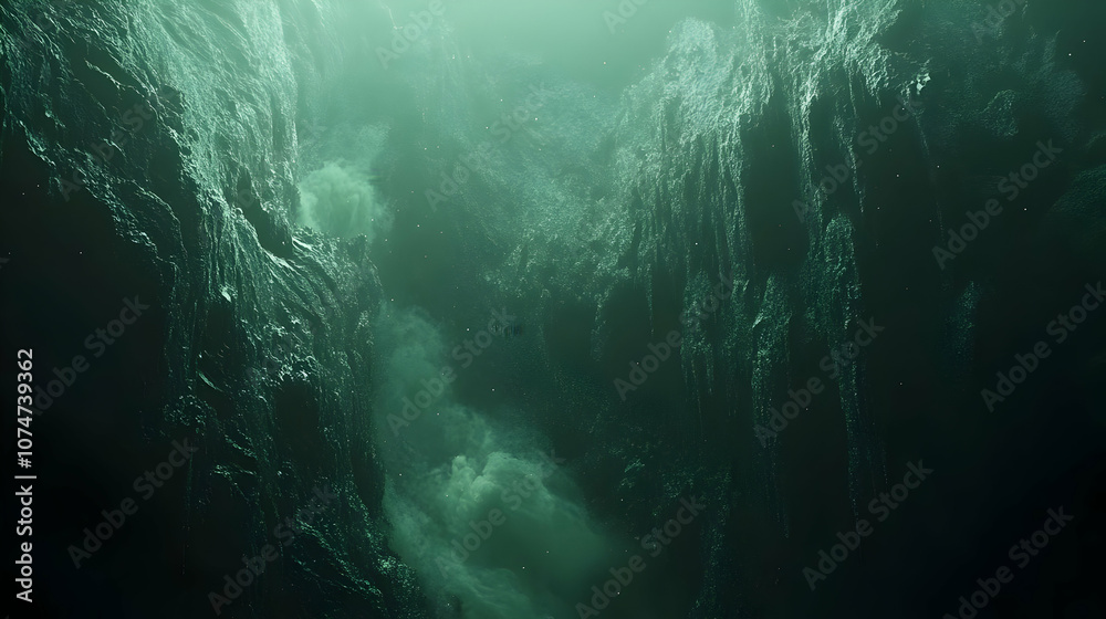 Obraz premium Dark Green Abstract Background - 3D Render
