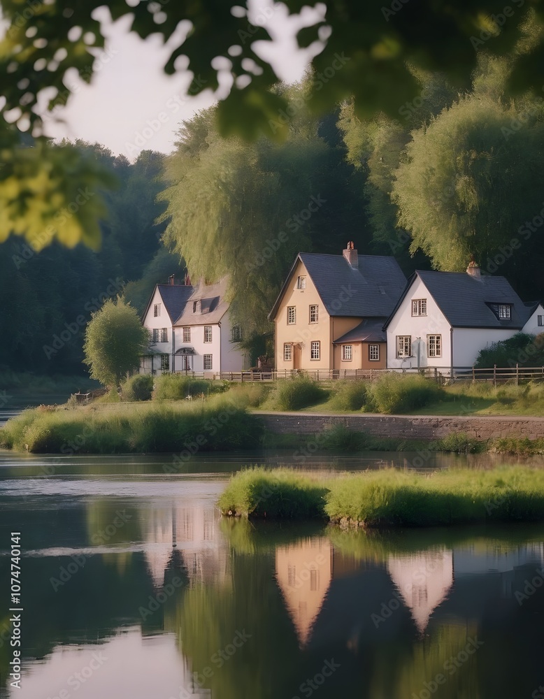 a beautiful lanscape river in the fantastic nature with green a beautiful lanscape river in the fantastic nature with green