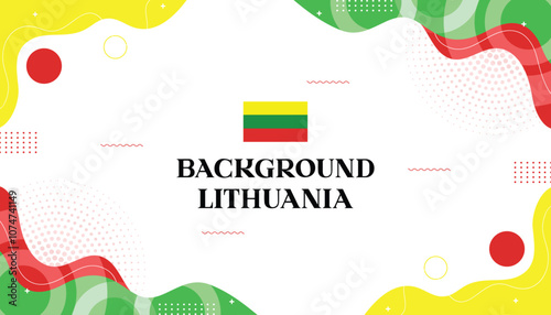 Background mephis lithuania abstrack wave color flag lithuania  photo