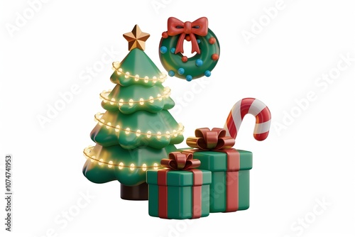 christmas tree with gifts