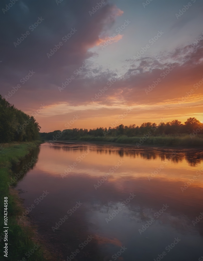 a beautiful lanscape river in the fantastic nature with green a beautiful lanscape river in the fantastic nature with green