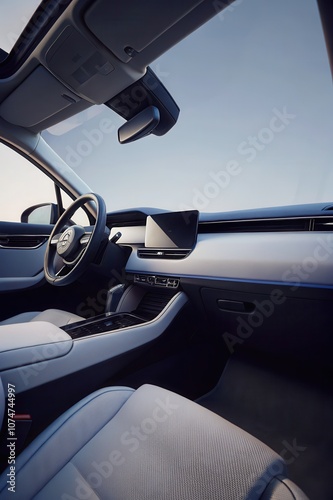 Close-Up of Modern Car Interior with Detailed Features
