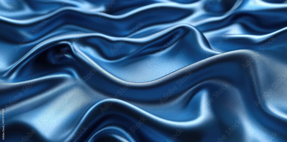 An abstract blue wavy background with a cloth texture. An abstract blue wavy background with a cloth texture.