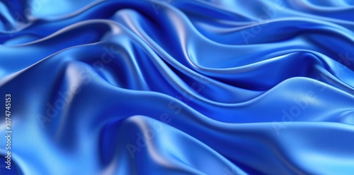 Blue wavy background with a cloth texture.