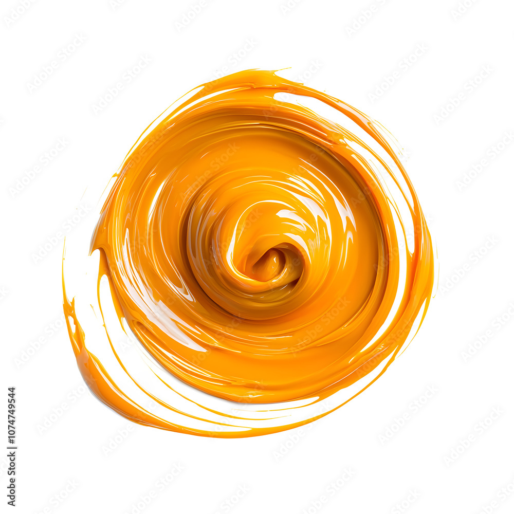 Yellow paint swirl isolated on white background Yellow paint swirl isolated on white background