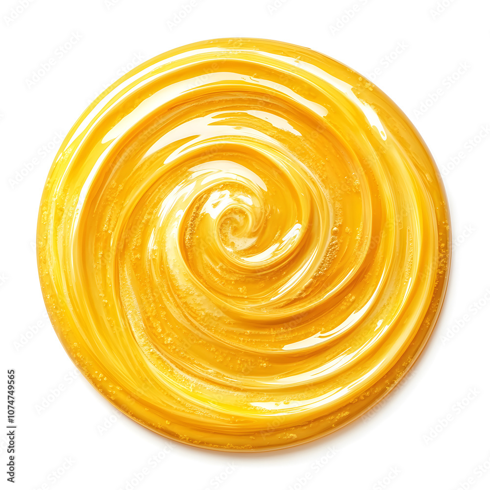 Yellow paint swirl isolated on white background Yellow paint swirl isolated on white background