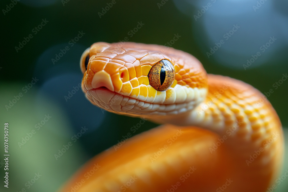 Obraz premium 巳年の蛇の背景 Generative AI