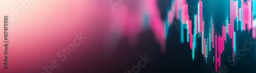 Abstract graphic depicting vibrant financial data trends with colorful lines and a blurred background, suggesting technology and market fluctuations.