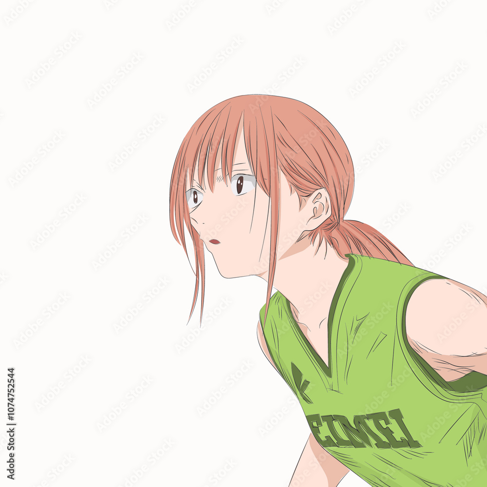 cute girl cartoon playing basketball cute girl cartoon playing basketball