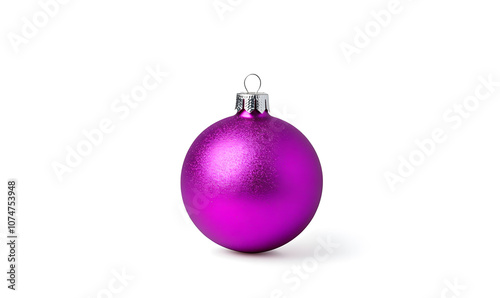 Shiny color Christmas ball isolated on a white background