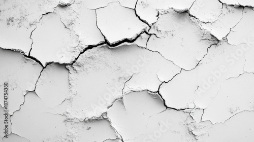 White cracked wall background.