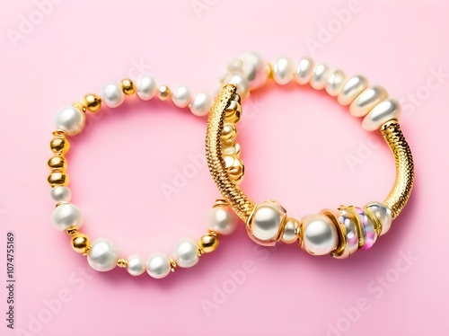 Wedding and engagement greeting card. Two rings and gypsophila flowers on white background