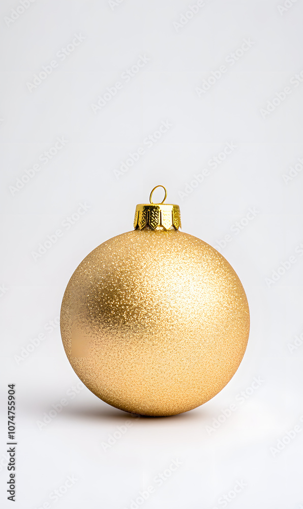 Shiny Golden Christmas ball isolated on a white background Shiny Golden Christmas ball isolated on a white background