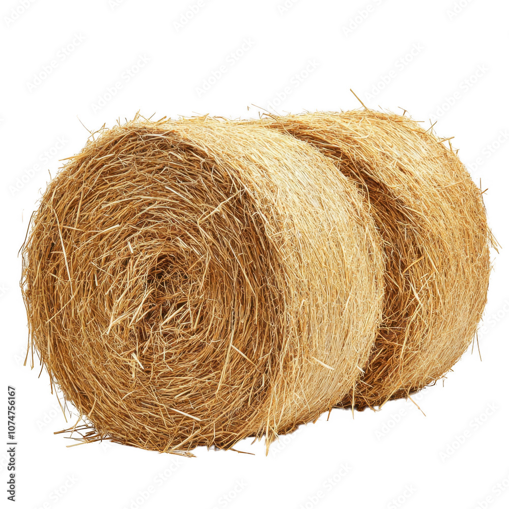 Baled Hay in a Pastoral Farm Landscape Baled Hay in a Pastoral Farm Landscape
