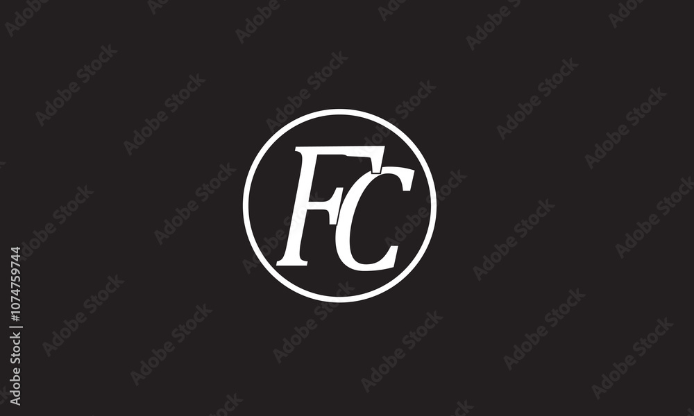 FC, CF , F , C , Abstract Letters Logo Monogram FC, CF , F , C , Abstract Letters Logo Monogram