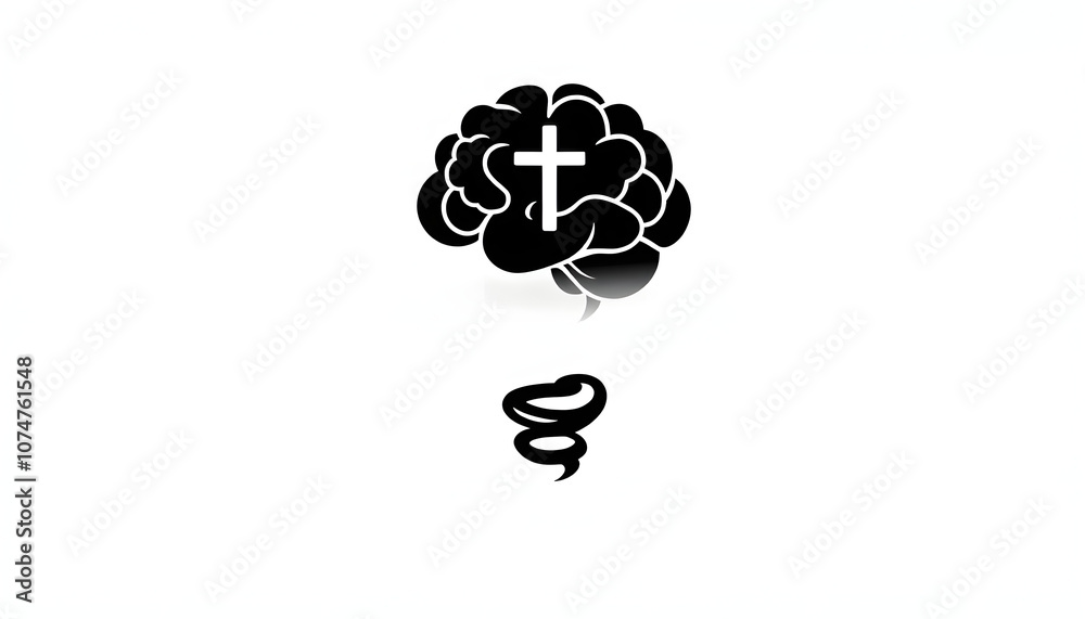 Mental health symbol isolated with white highlights, png Mental health symbol isolated with white highlights, png