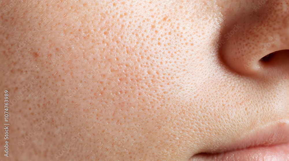 Close up macro photo of face skin texture showing wrinkles and pores Close up macro photo of face skin texture showing wrinkles and pores