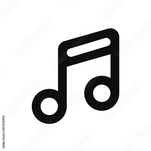 music_note_double icon. Simple vector sign.