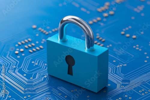 Wallpaper Mural Using digital padlocks for quantum computing, cyber security, fraud prevention, and privacy protection. Torontodigital.ca