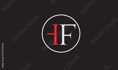 HF, FH , F , H , Abstract Letters Logo Monogram