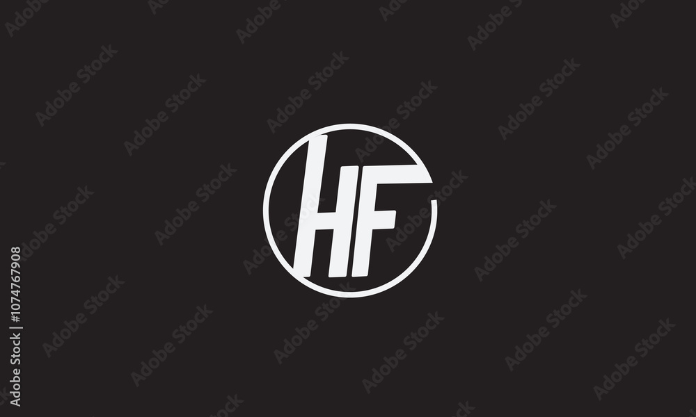 HF, FH , F , H , Abstract Letters Logo Monogram HF, FH , F , H , Abstract Letters Logo Monogram