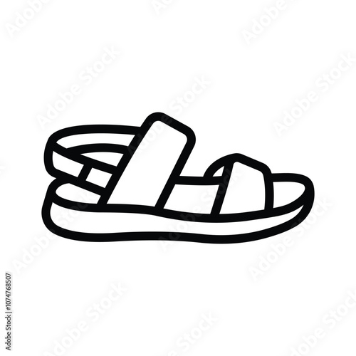 Get this amazing icon of sandal in modern style
