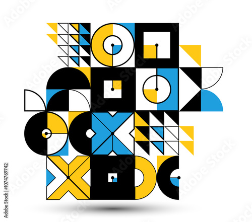 Bauhaus style abstract geom...