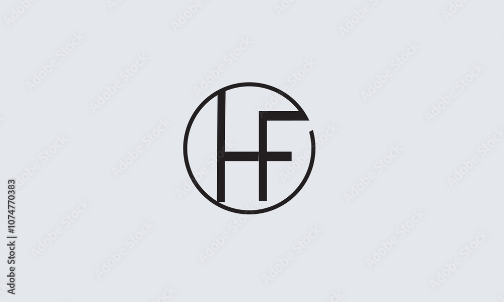 HF, FH , F , H , Abstract Letters Logo Monogram HF, FH , F , H , Abstract Letters Logo Monogram