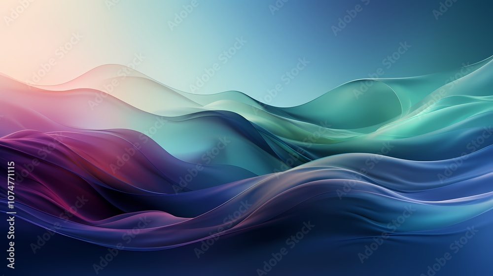 digital technology abstract blue green purple gradient curve poster background digital technology abstract blue green purple gradient curve poster background
