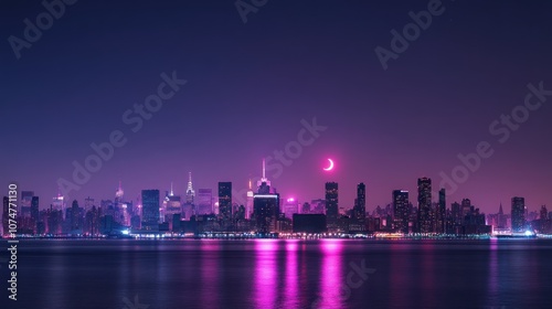 Nighttime Skyline of New York City