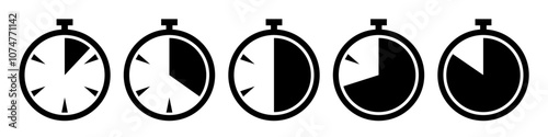 Timer icon set. Timer vector.