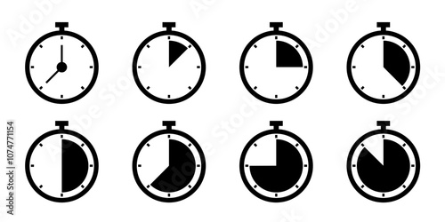 Timer icon set. Timer vector.