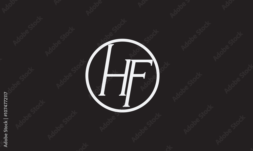 HF, FH , F , H , Abstract Letters Logo Monogram