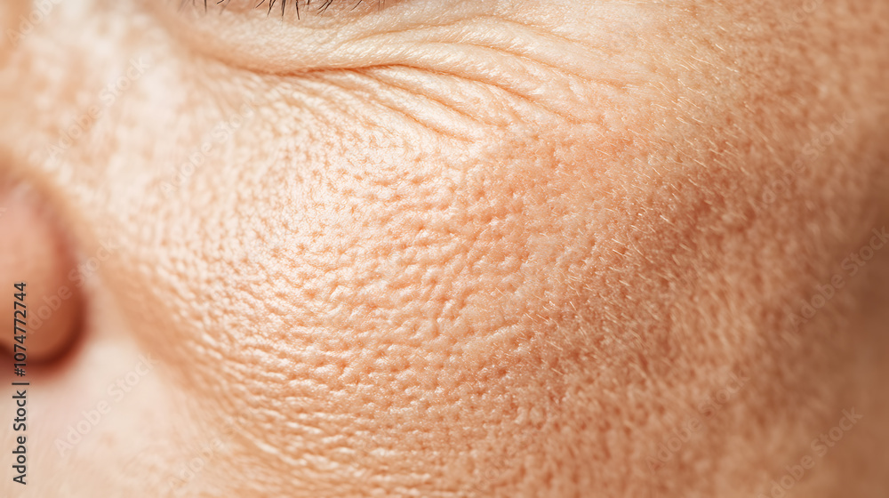 Fototapeta premium Close up of middle aged woman face with wrinkles
