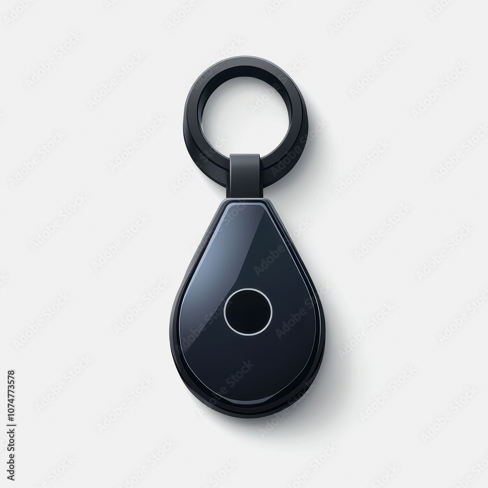 A sleek Bluetooth tracker icon represented in a minimalist style on a clean white background, perfect for technology-related visuals and marketing materials. A sleek Bluetooth tracker icon represented in a minimalist style on a clean white background, perfect for technology-related visuals and marketing materials.