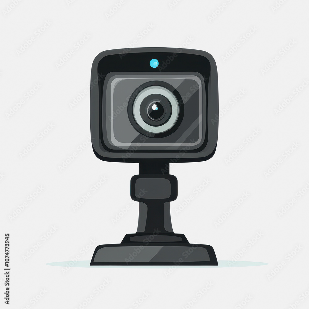 Flat icon of a camera designed on a white background. The illustration features a modern camera with a simple design, suitable for various media and creative projects. Flat icon of a camera designed on a white background. The illustration features a modern camera with a simple design, suitable for various media and creative projects.