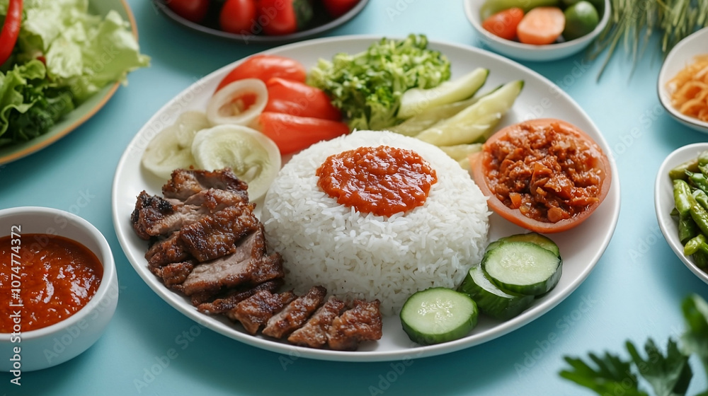 rice with meat and vegetables rice with meat and vegetables