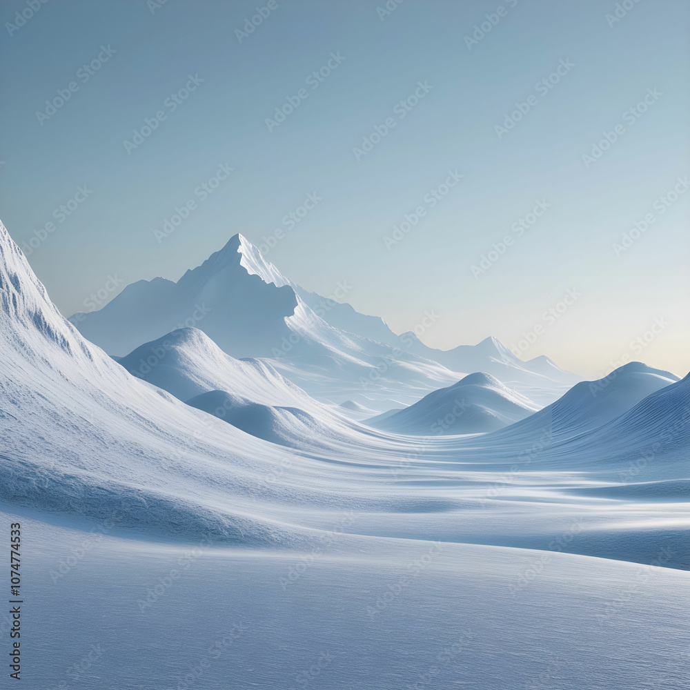 A highly detailed 3D illustration of a serene A highly detailed 3D illustration of a serene