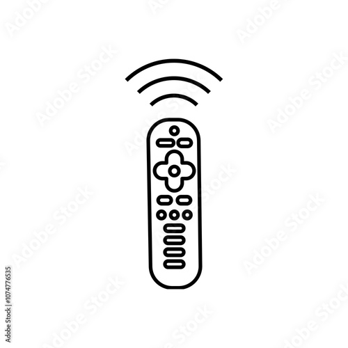 remote control icon. Thin line remote control icon from artificial intellegence collection. Outline vector isolated on white background. Editable remote control symbol can be used web and mobile photo