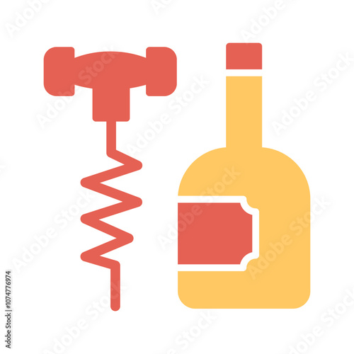 Wine Corkscrew Vector Icon