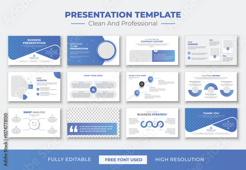 Sleek and Stylish Business PowerPoint Template for High-Impact Presentations, Clean and Elegant Business Slides – Perfect for Annual Reports and Client Meetings