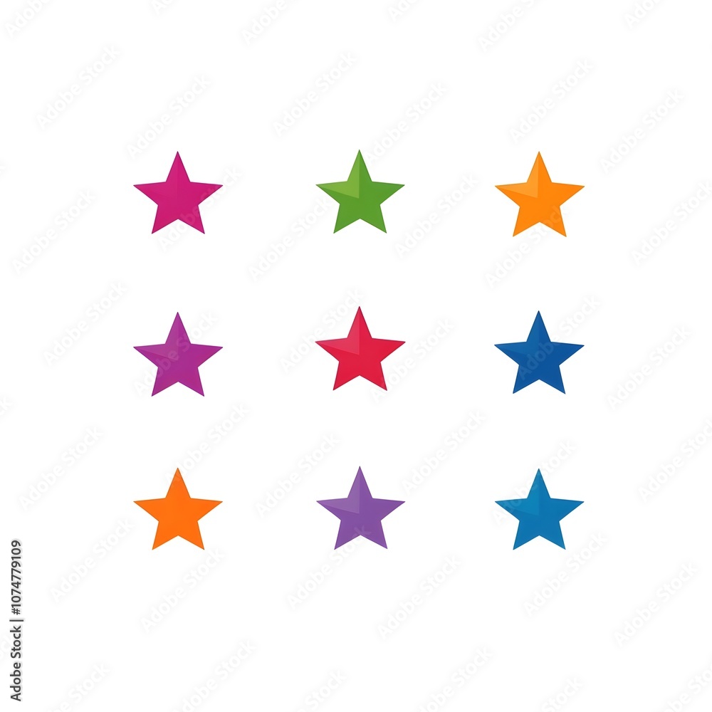 Many Colorful Star Graphic Icon logo Symbol Many Colorful Star Graphic Icon logo Symbol