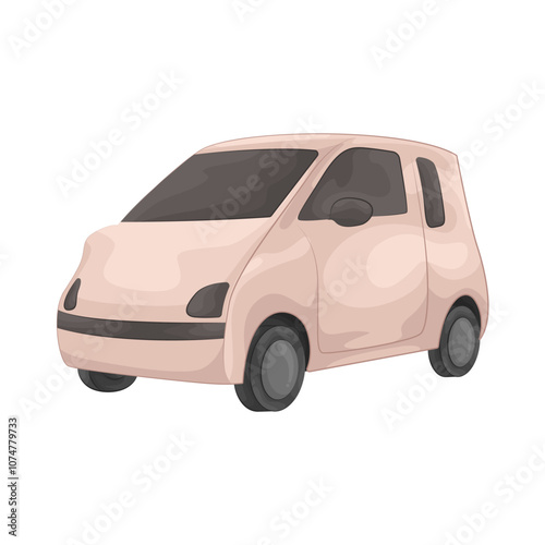 Illustration of electric car 
