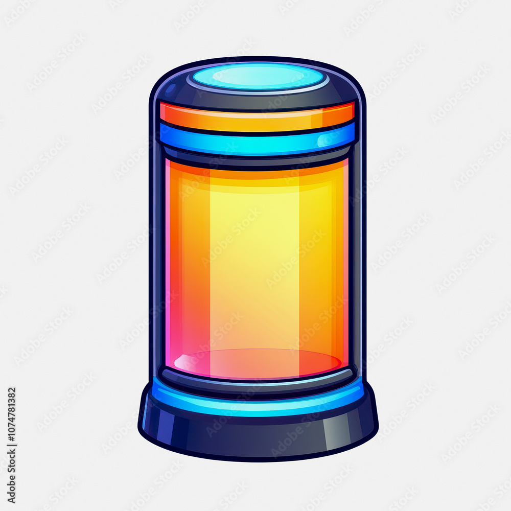 Colorful UV sanitizer icon with a sleek design, set against a clean white background. Ideal for modern hygiene and safety concepts in digital media. Colorful UV sanitizer icon with a sleek design, set against a clean white background. Ideal for modern hygiene and safety concepts in digital media.