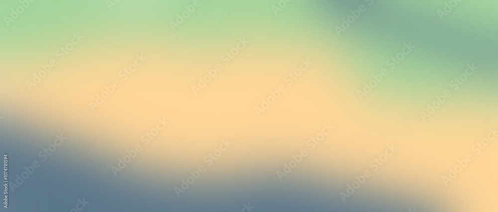 Fototapeta premium soft gradient abstract background in light yellow, blue, green colours. horizontal Banner with copy space for modern, artistic, and minimalist designs