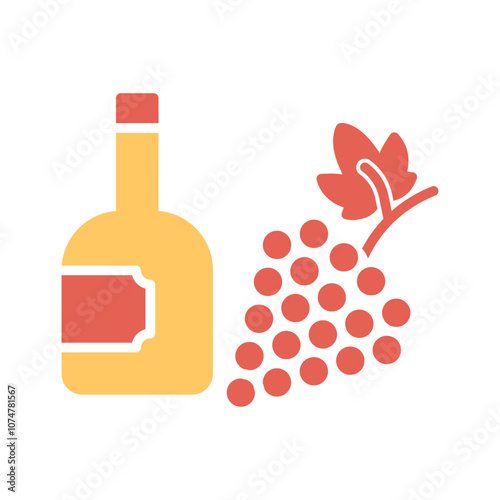 Wine Vineyard Vector Icon